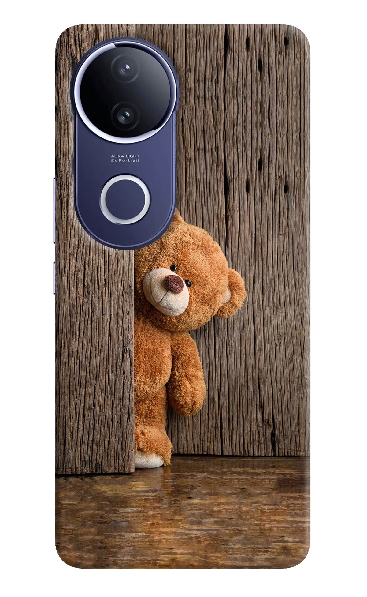 Teddy Wooden Vivo V50e 5G Hard Case Back Cover by Casekaro