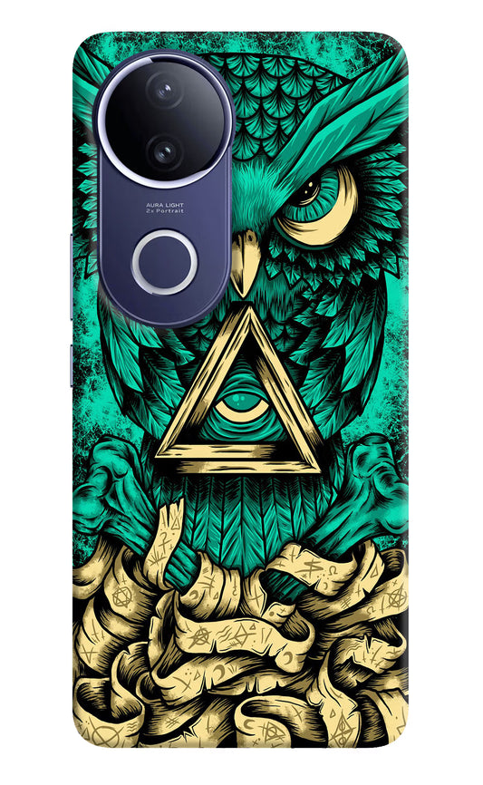 Green Owl Vivo V50e 5G Hard Case Back Cover by Casekaro