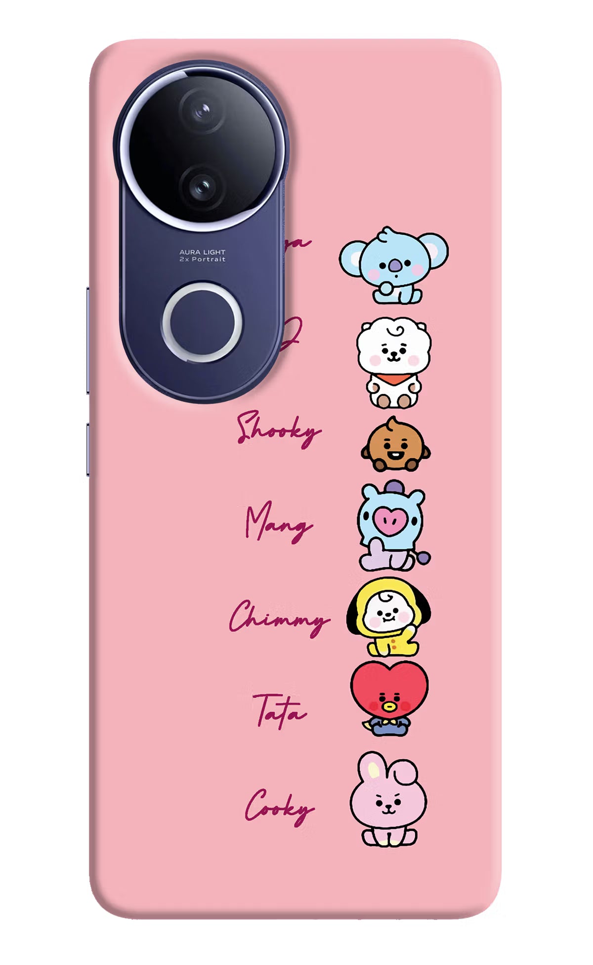 BTS names Vivo V50e 5G Hard Case Back Cover by Casekaro