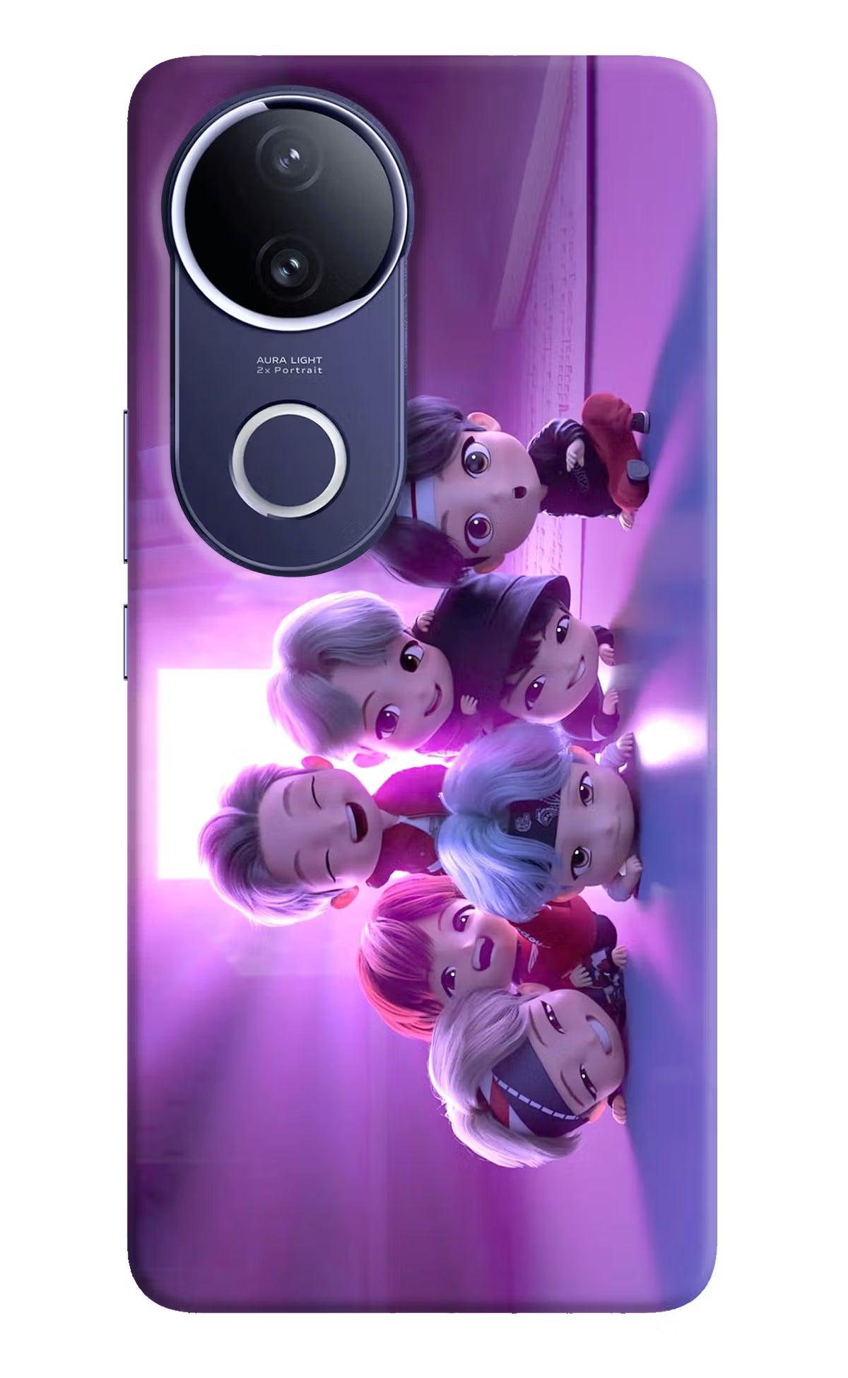 BTS Chibi Vivo V50e 5G Hard Case Back Cover by Casekaro