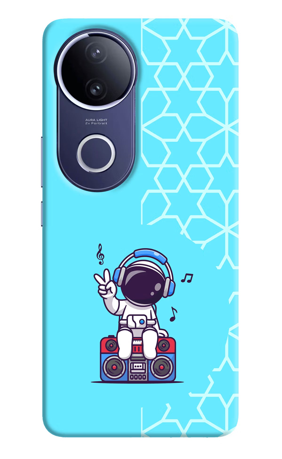 Cute Astronaut Chilling Vivo V50e 5G Hard Case Back Cover by Casekaro