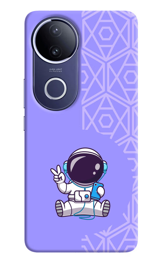 Cute Astronaut Chilling Vivo V50e 5G Hard Case Back Cover by Casekaro