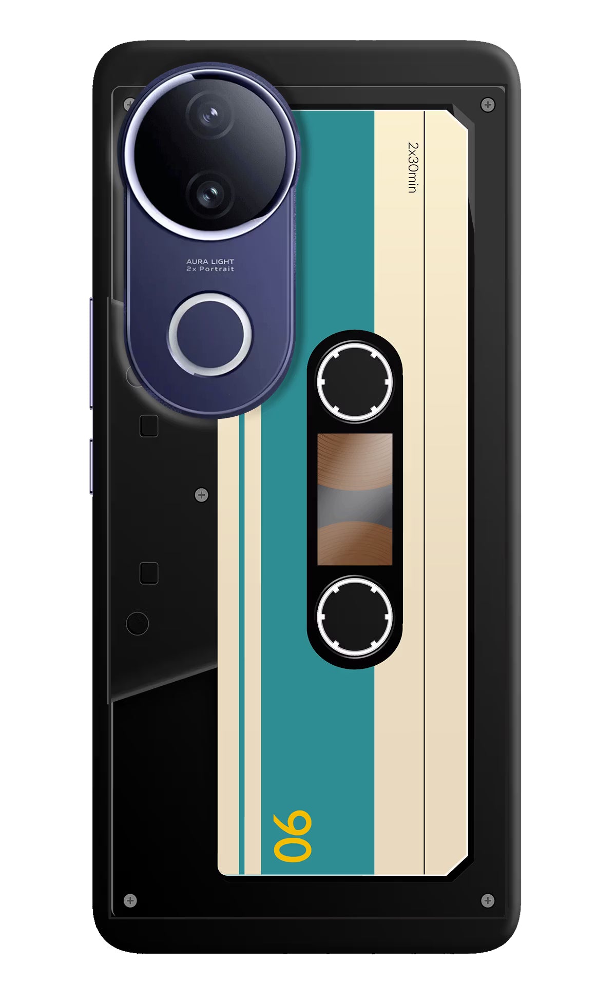 Cassette Vivo V50e 5G Hard Case Back Cover by Casekaro