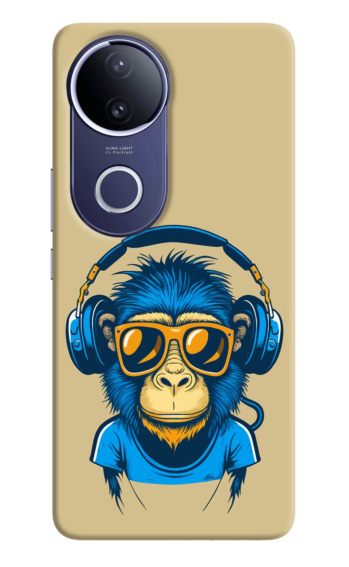 Monkey Headphone Vivo V50e 5G Hard Case Back Cover by Casekaro