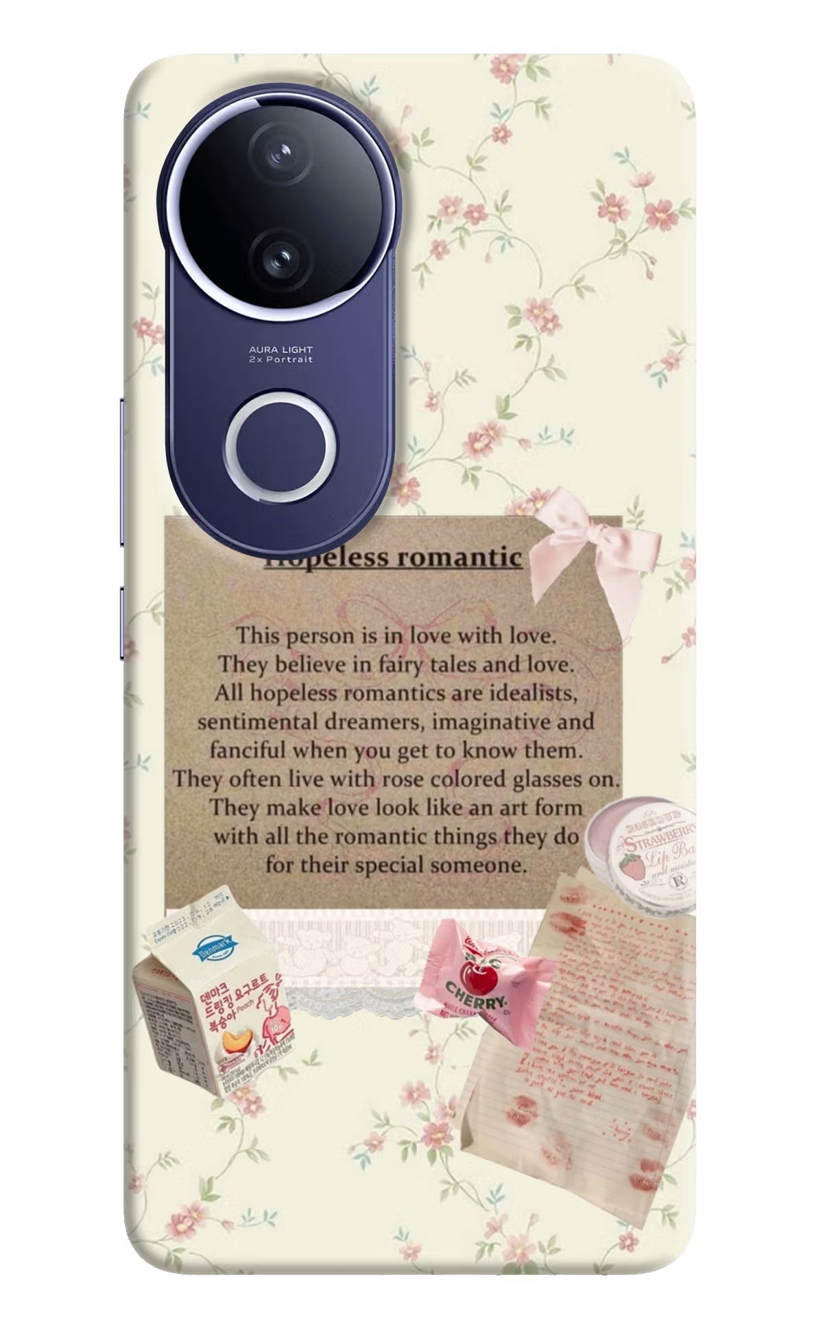 Hopeless Romantic Vivo V50e 5G Hard Case Back Cover by Casekaro