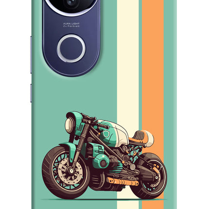 Striped Moto Drift Vivo V50e 5G Hard Case Back Cover by Casekaro
