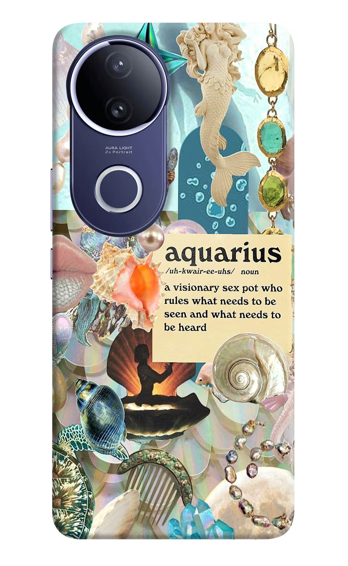 Aquarius Zodiac Vivo V50e 5G Hard Case Back Cover by Casekaro