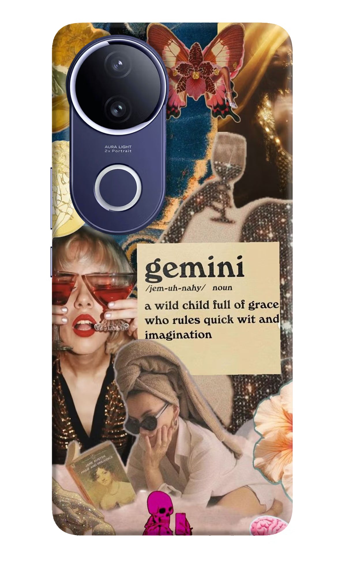 Gemini Zodiac Vivo V50e 5G Hard Case Back Cover by Casekaro