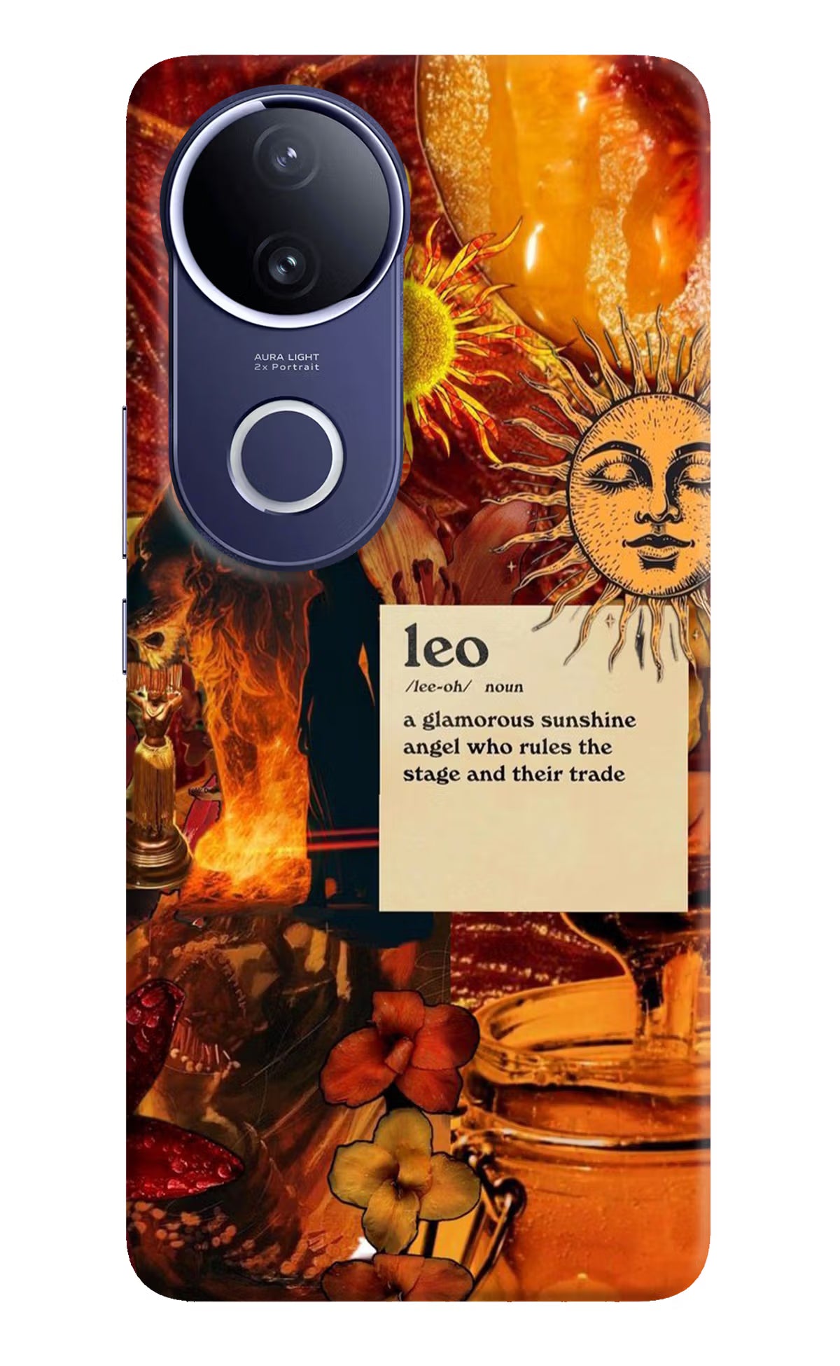 Leo Zodiac Vivo V50e 5G Hard Case Back Cover by Casekaro