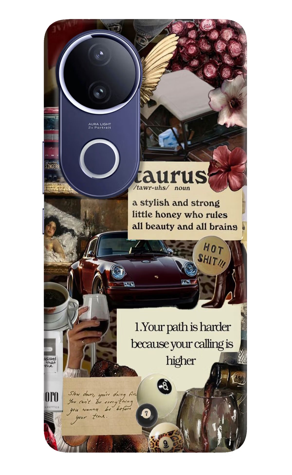 Taurus Zodiac Vivo V50e 5G Hard Case Back Cover by Casekaro