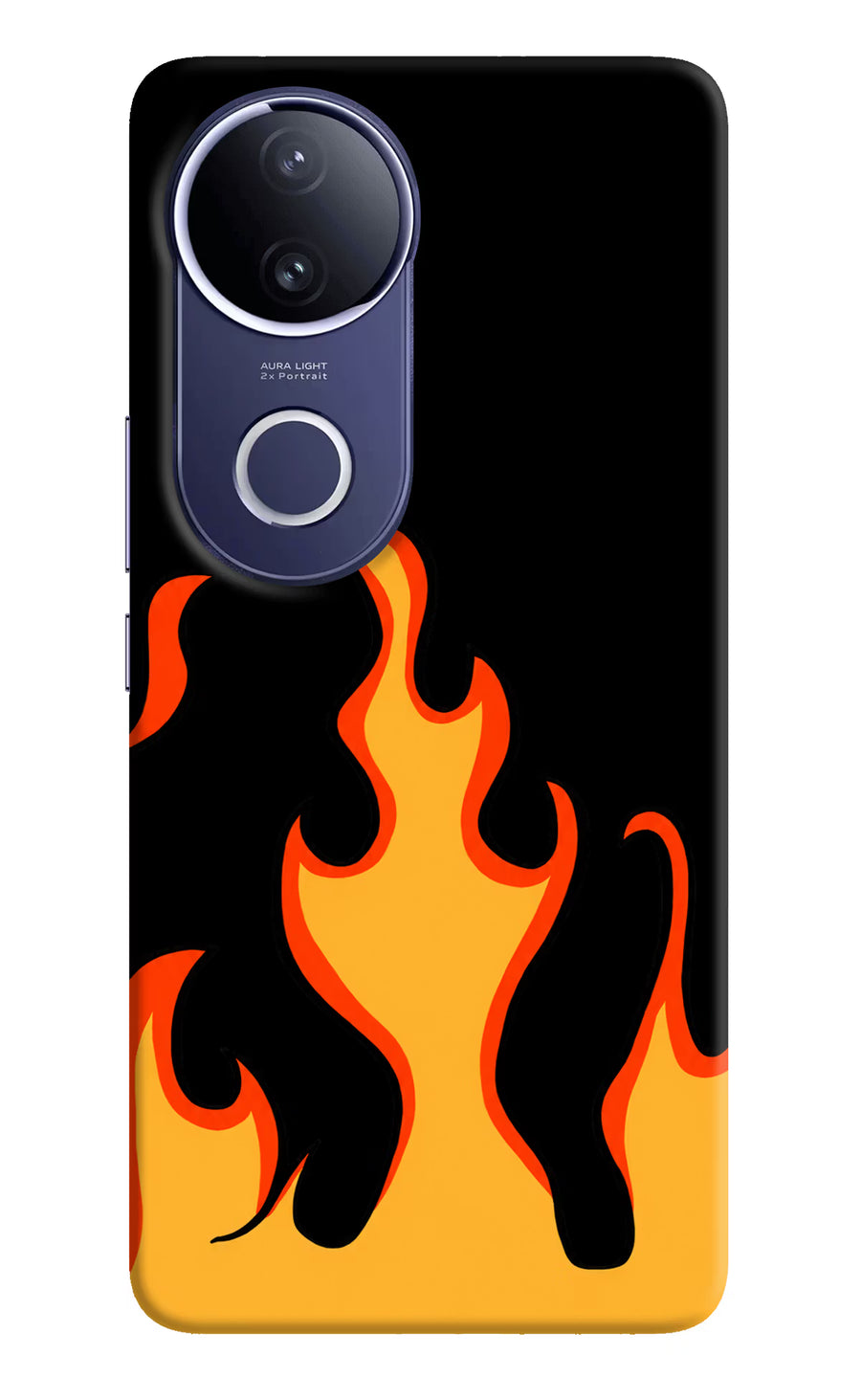 Fired Up – Black Vivo V50e 5G Back Cover, Hard case