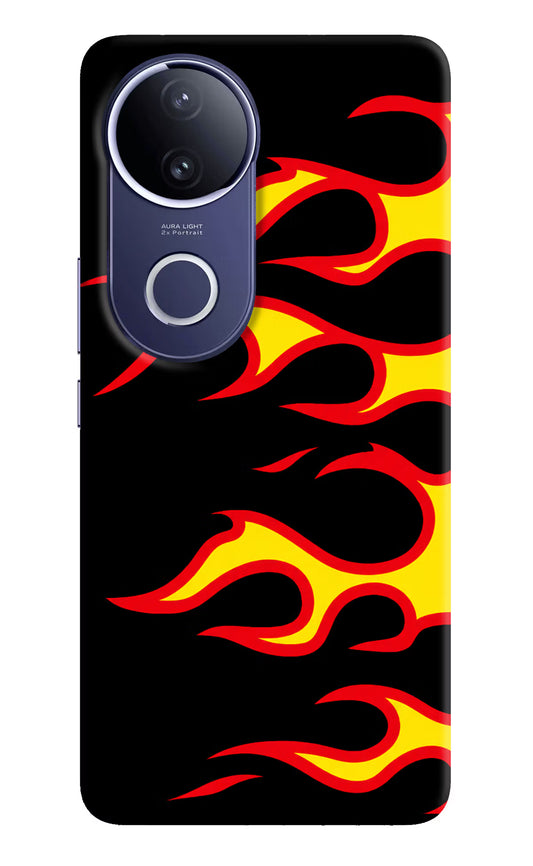 Side Sweep Flames Vivo V50e 5G Hard Case Back Cover by Casekaro
