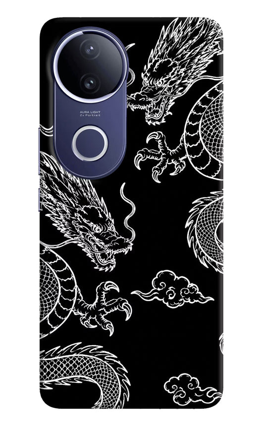 Twin Dragons Vivo V50e 5G Hard Case Back Cover by Casekaro