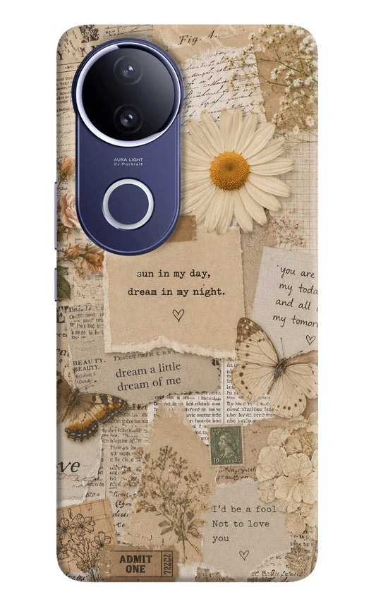 Vintage case Vivo V50e 5G Hard Case Back Cover by Casekaro