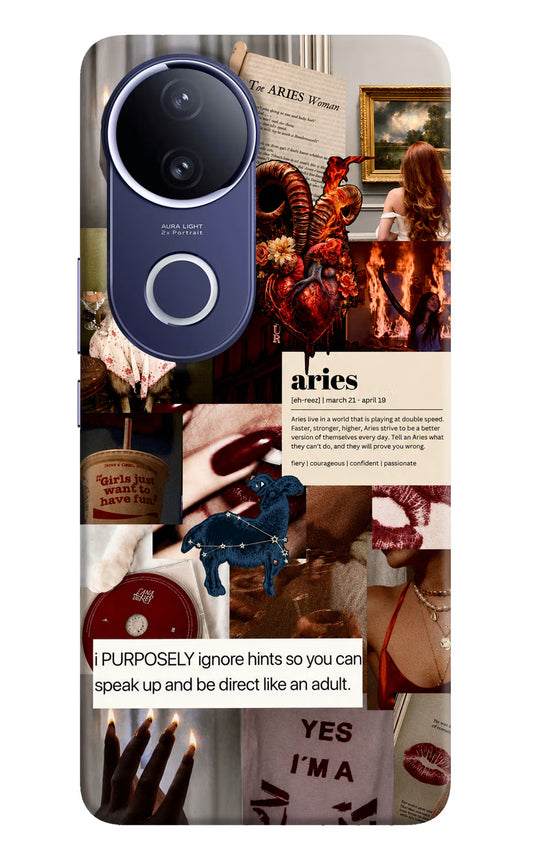 Zodiac Aries Vivo V50e 5G Hard Case Back Cover by Casekaro