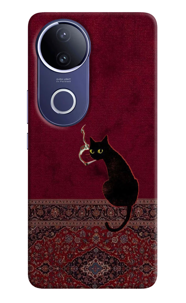 Midnight Cat Vivo V50e 5G Hard Case Back Cover by Casekaro