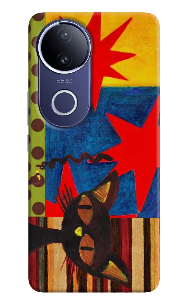 Pop Cat Vivo V50e 5G Hard Case Back Cover by Casekaro