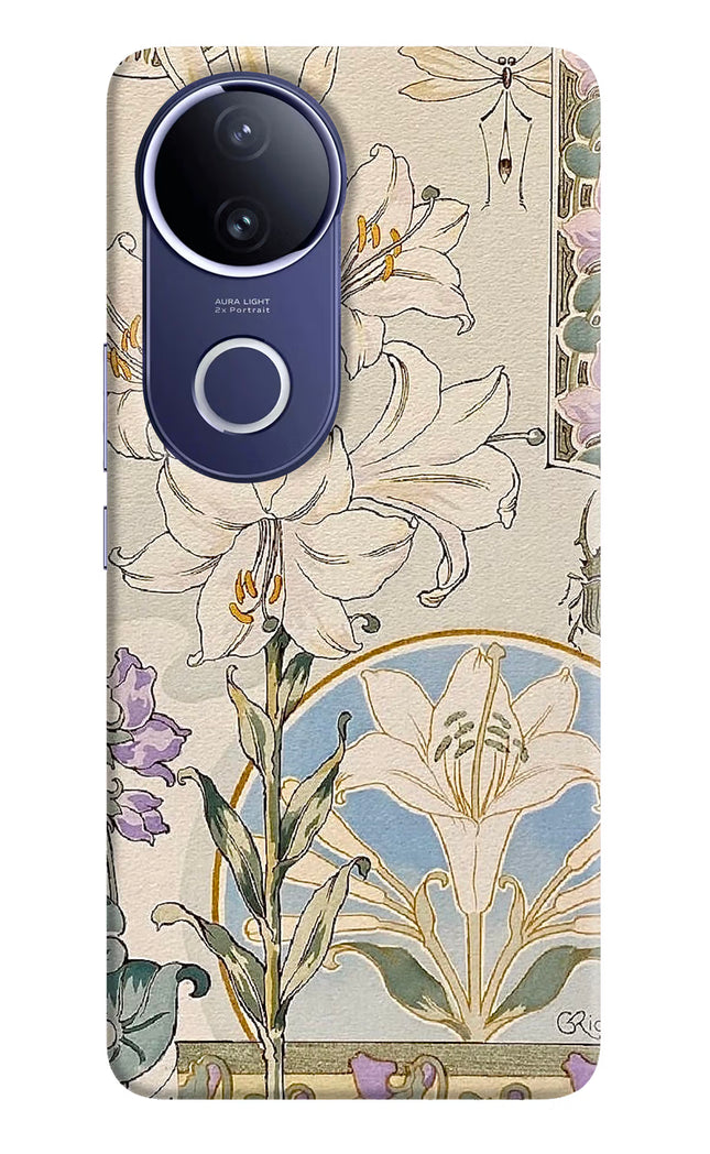 White Lily Vivo V50e 5G Hard Case Back Cover by Casekaro