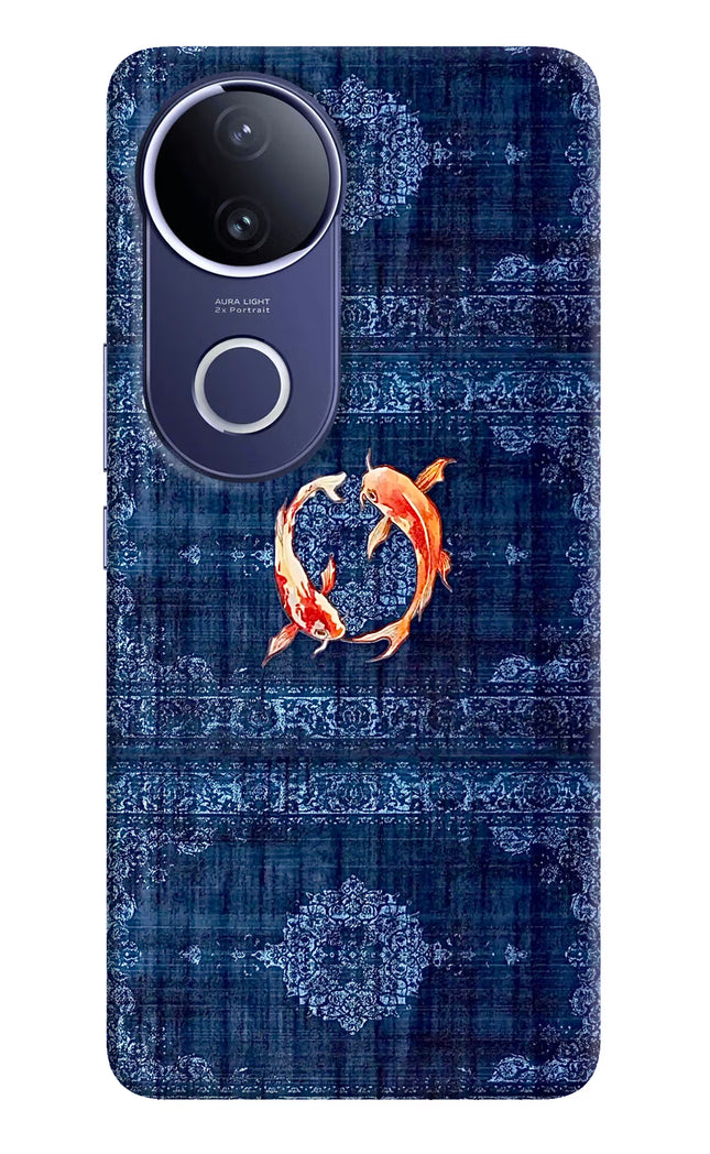 Koi Blue Vivo V50e 5G Hard Case Back Cover by Casekaro