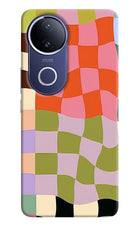 Wavy Grid Vivo V50e 5G Hard Case Back Cover by Casekaro