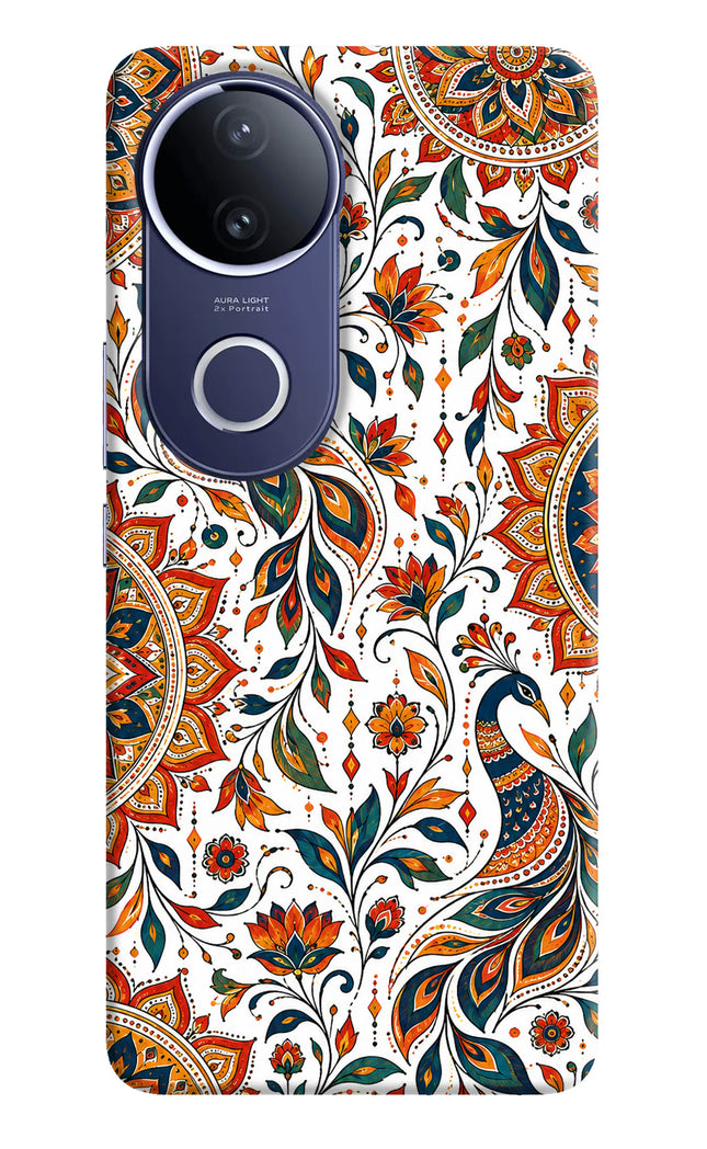 White Mayura Vivo V50e 5G Hard Case Back Cover by Casekaro