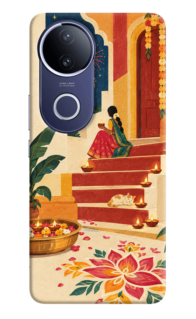 Diwali Rangoli Vivo V50e 5G Hard Case Back Cover by Casekaro