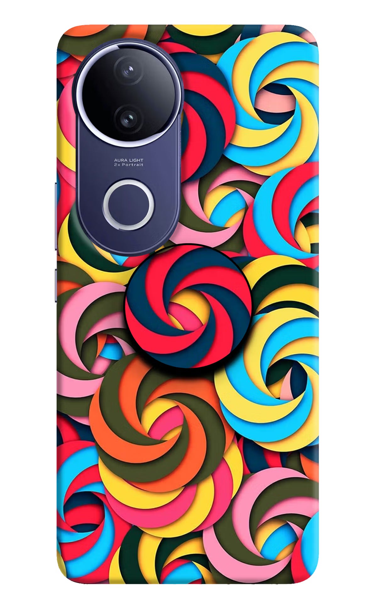 Spiral Pattern Vivo V50e 5G Pop Case by Casekaro