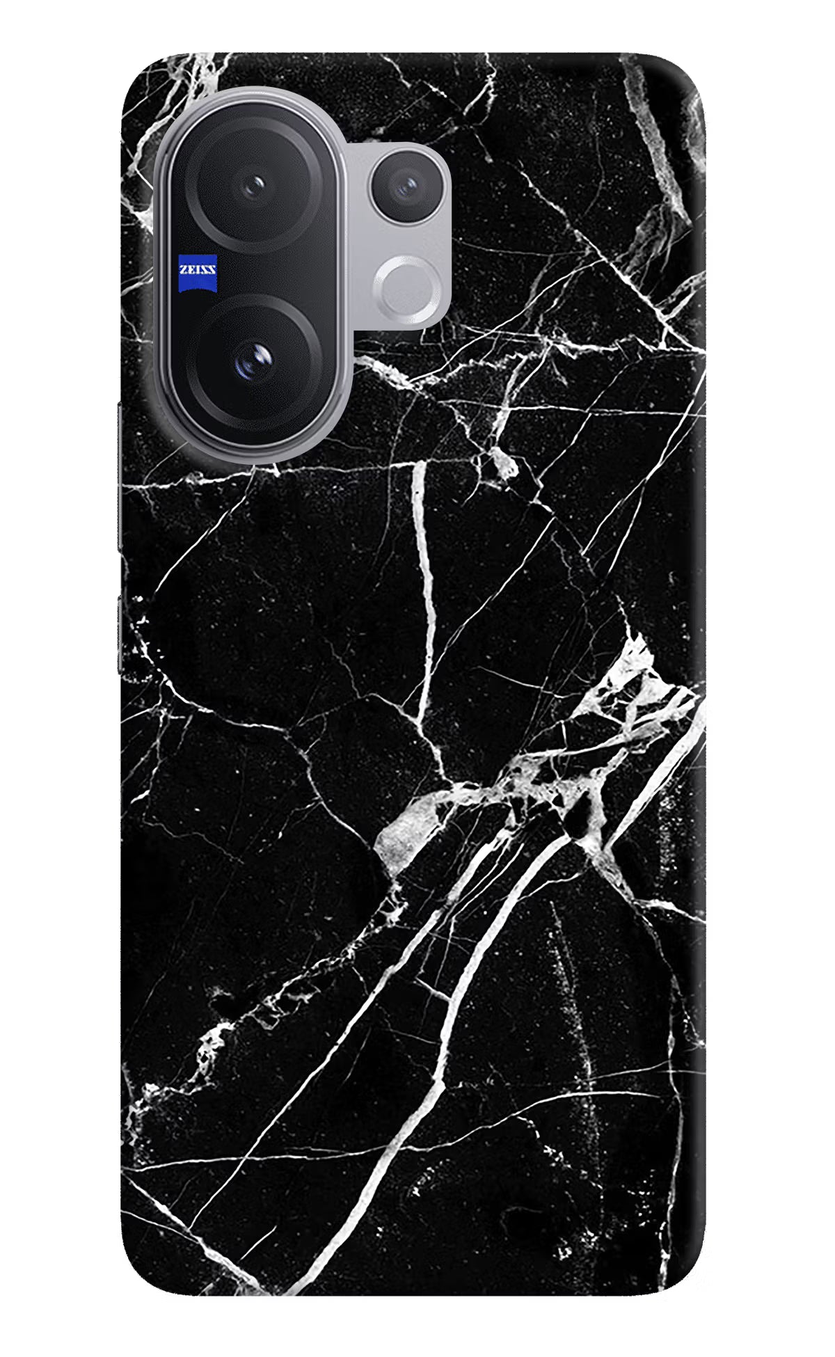 Black Marble Pattern Vivo V60 5G Hard Case Back Cover by Casekaro