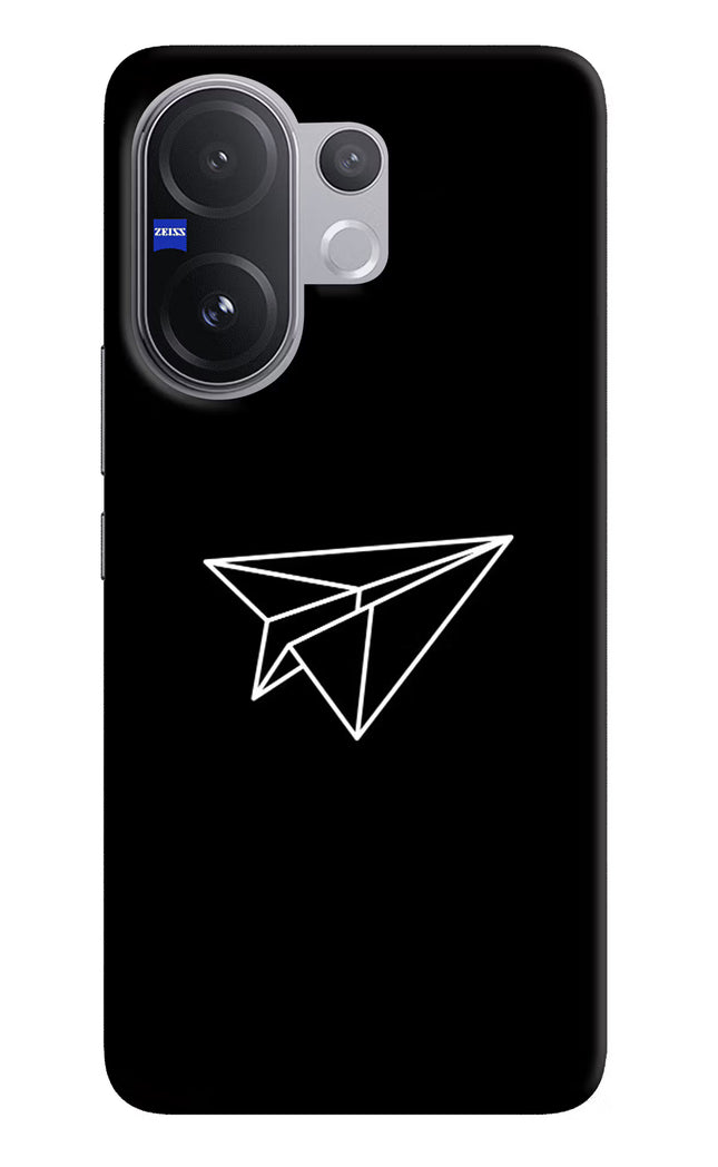 Paper Plane White Vivo V60 5G Hard Case Back Cover by Casekaro