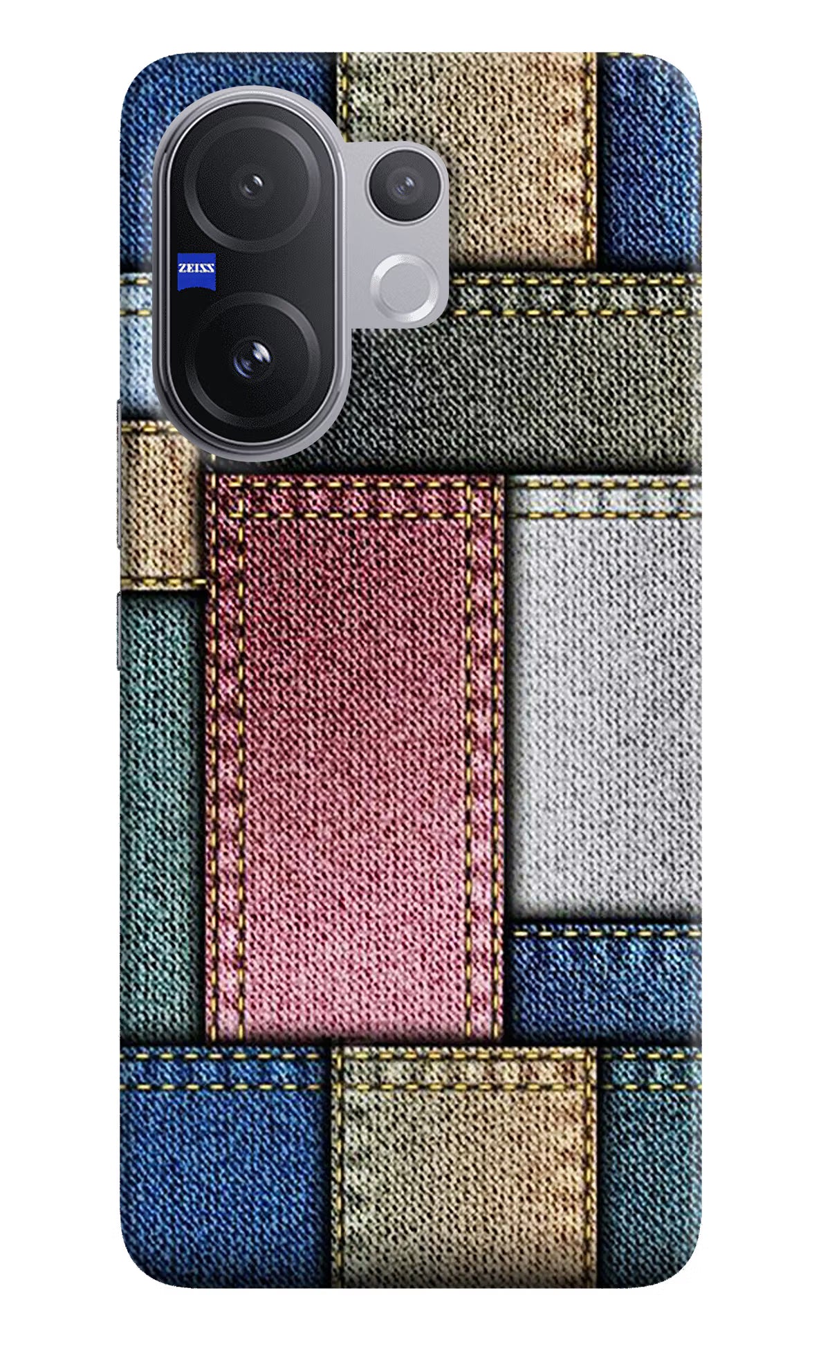 Multicolor Jeans Vivo V60 5G Hard Case Back Cover by Casekaro