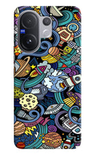 Space Abstract Vivo V60 5G Hard Case Back Cover by Casekaro