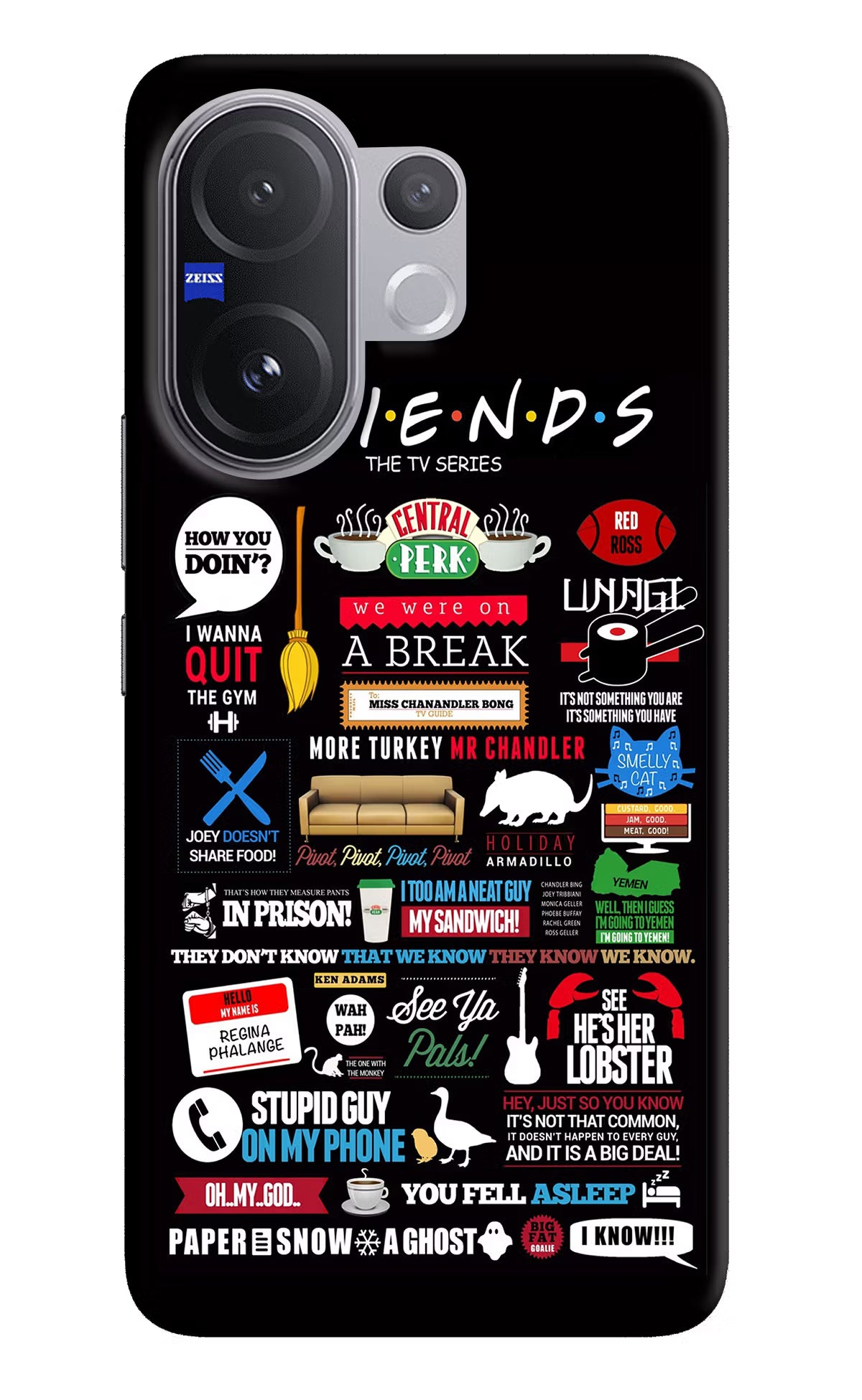 FRIENDS Vivo V60 5G Hard Case Back Cover by Casekaro