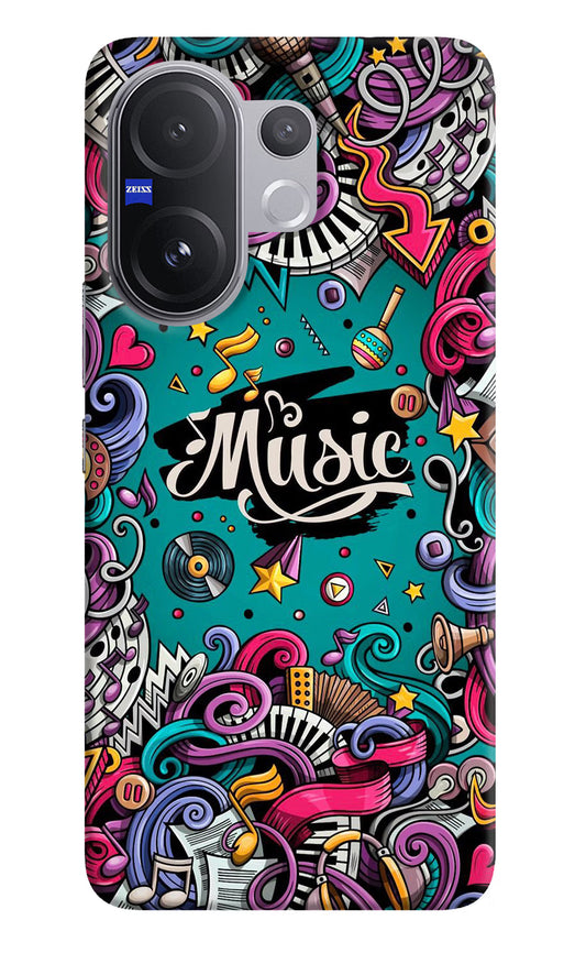 Music Graffiti Vivo V60 5G Hard Case Back Cover by Casekaro
