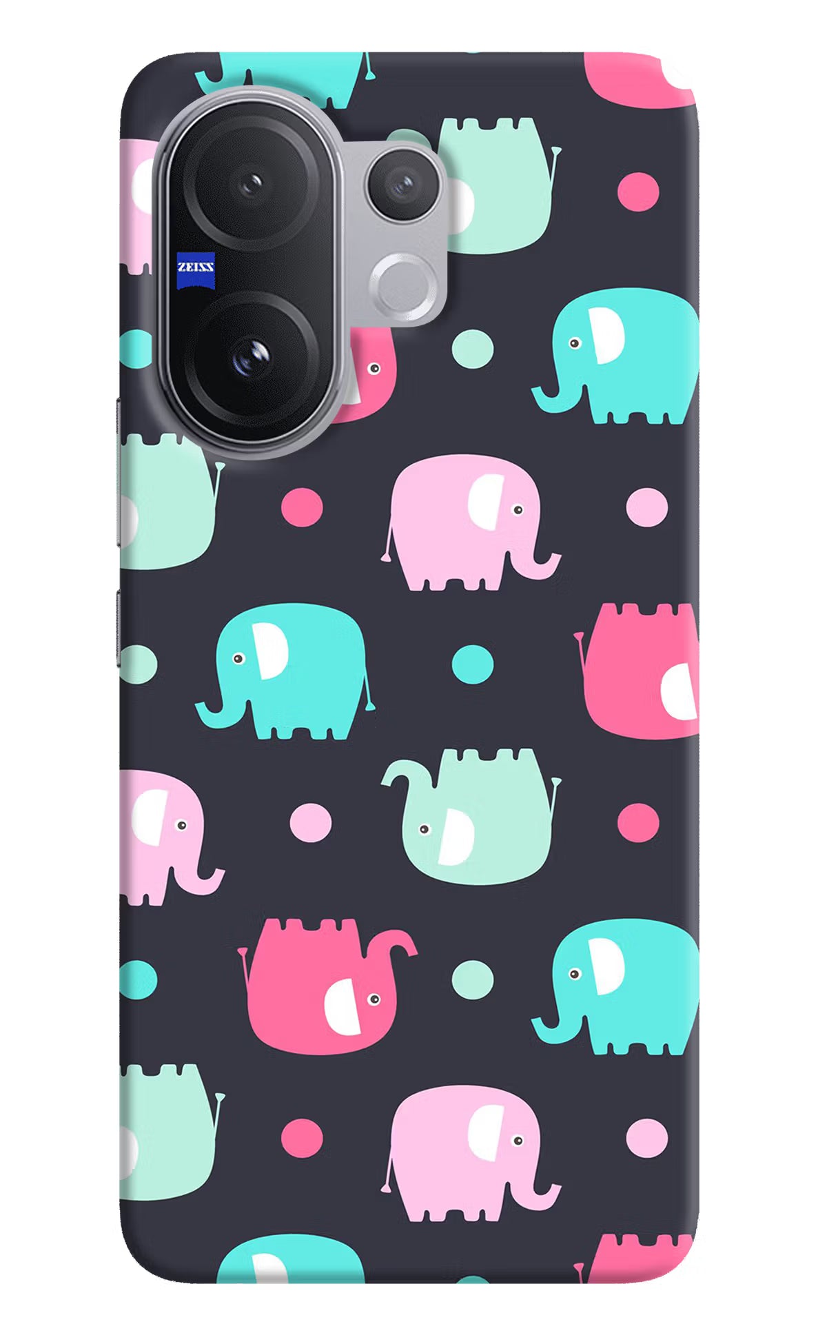 Elephants Vivo V60 5G Hard Case Back Cover by Casekaro