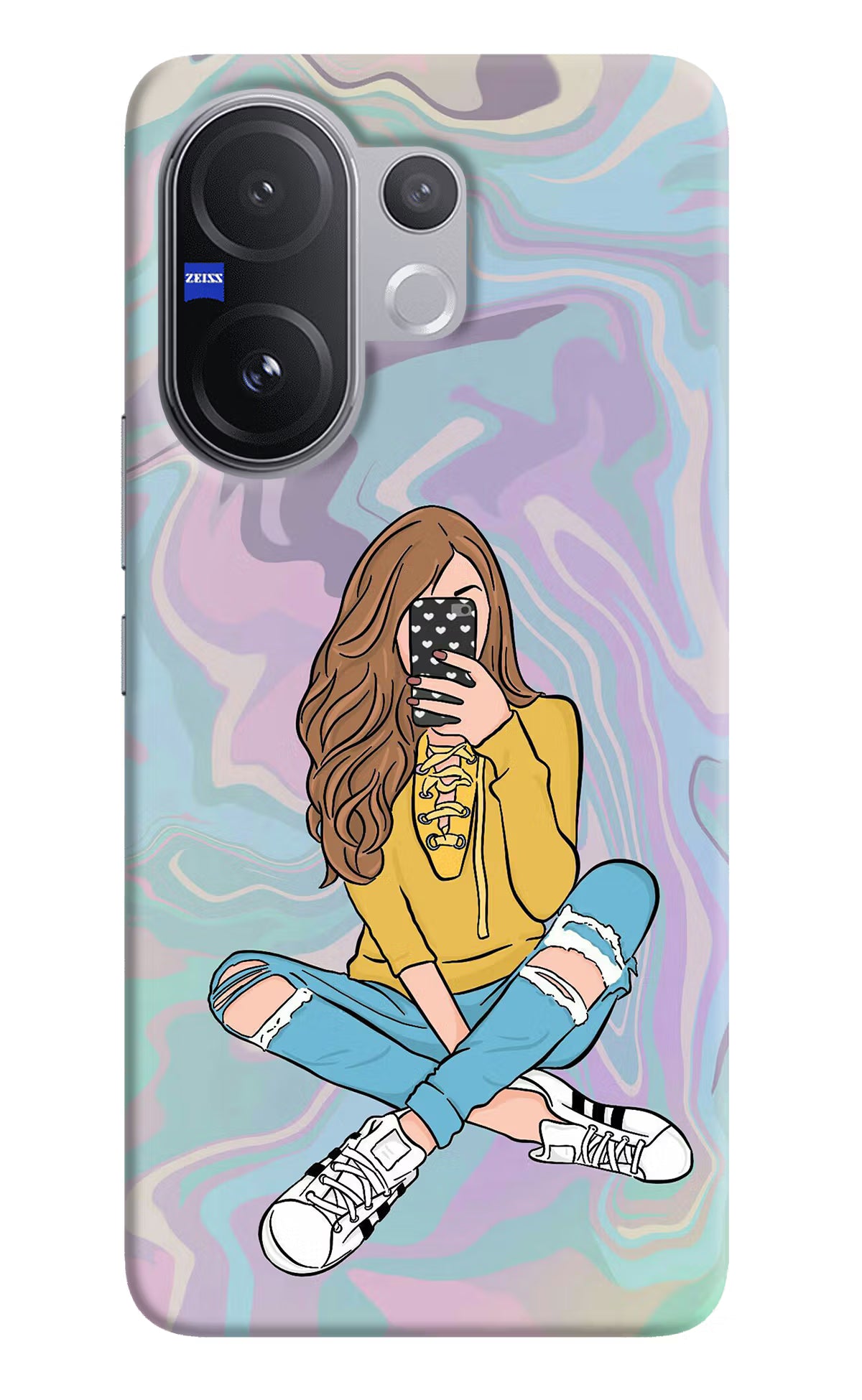 Selfie Girl Vivo V60 5G Hard Case Back Cover by Casekaro