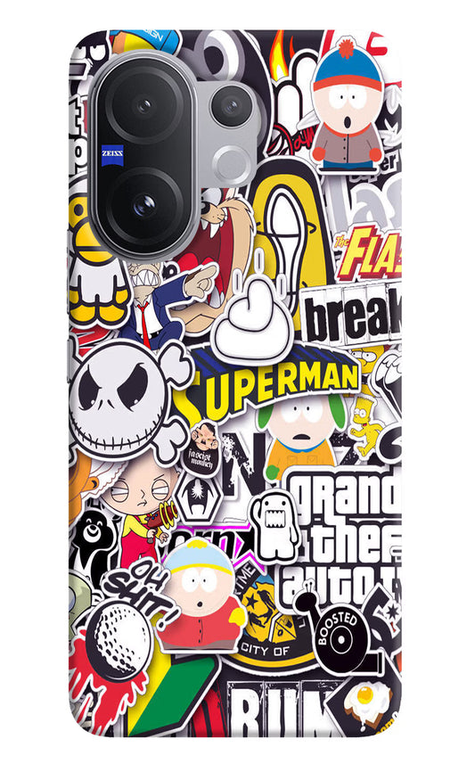 Sticker Bomb Vivo V60 5G Hard Case Back Cover by Casekaro
