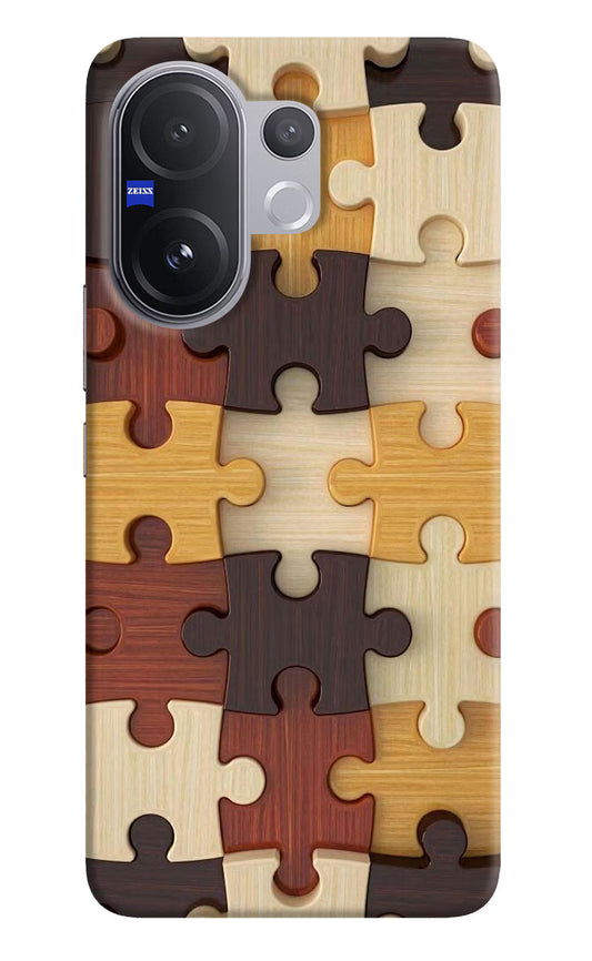 Wooden Puzzle Vivo V60 5G Hard Case Back Cover by Casekaro