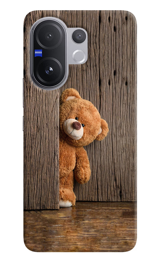 Teddy Wooden Vivo V60 5G Hard Case Back Cover by Casekaro