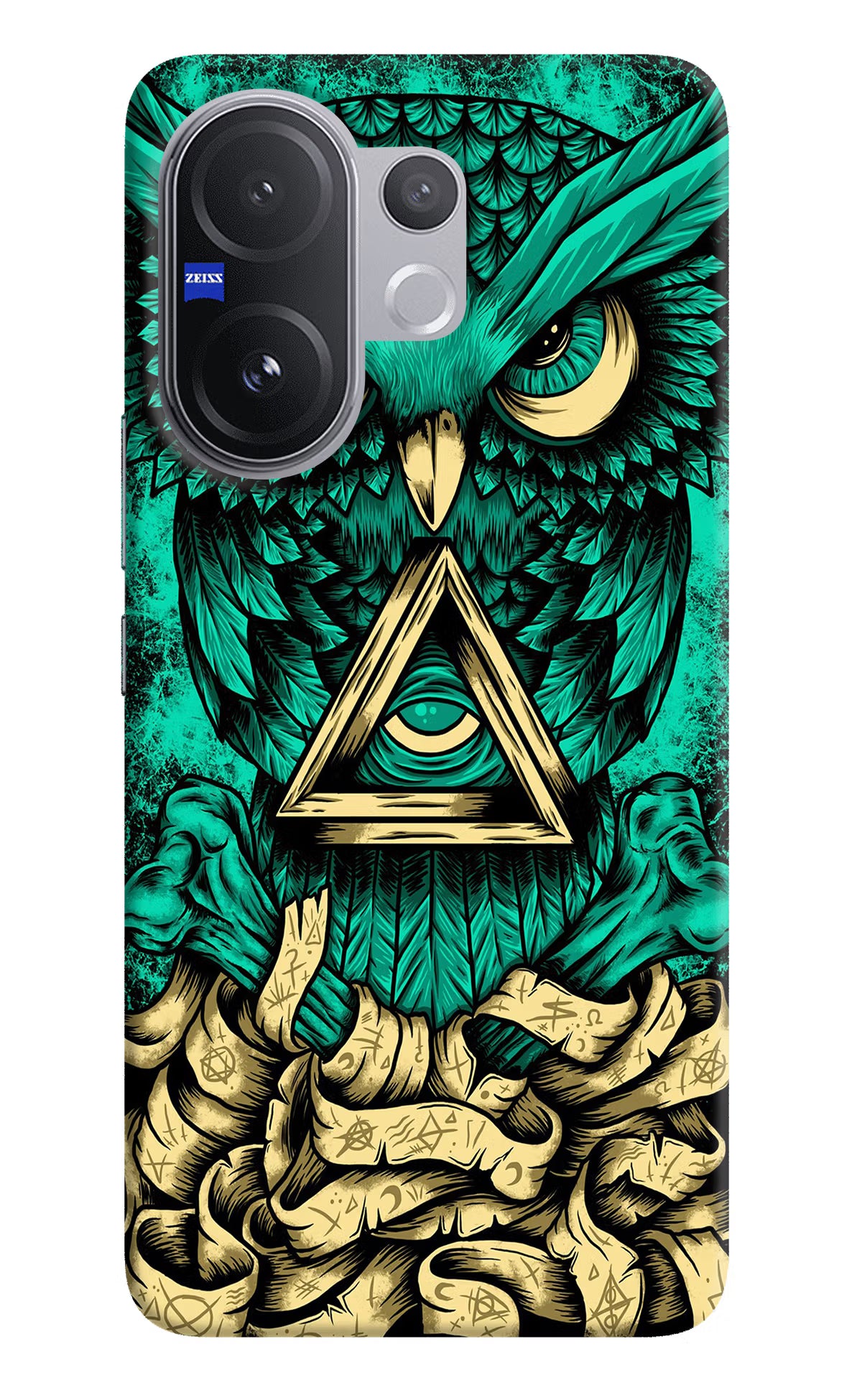 Green Owl Vivo V60 5G Hard Case Back Cover by Casekaro