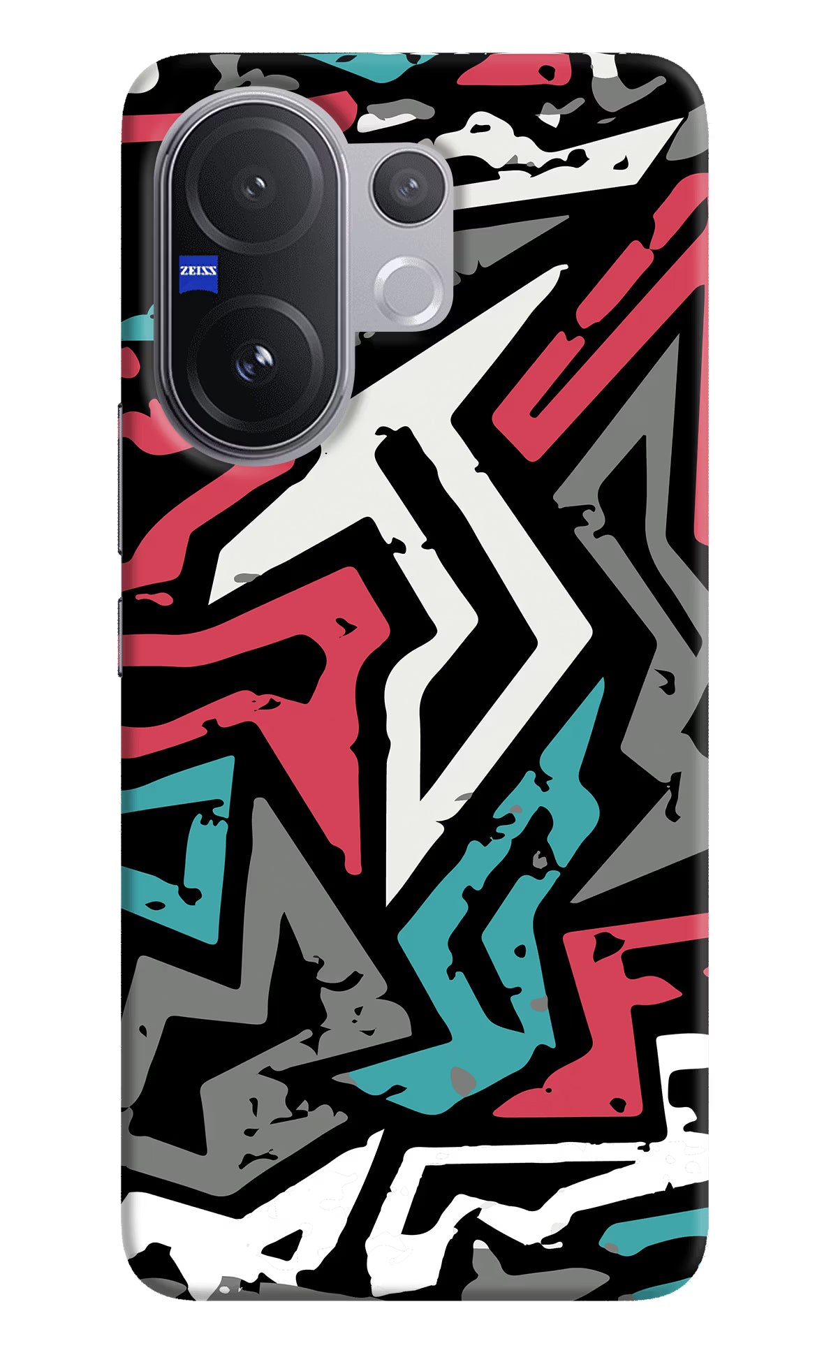 Geometric Graffiti Vivo V60 5G Hard Case Back Cover by Casekaro