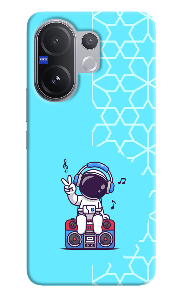 Cute Astronaut Chilling Vivo V60 5G Hard Case Back Cover by Casekaro