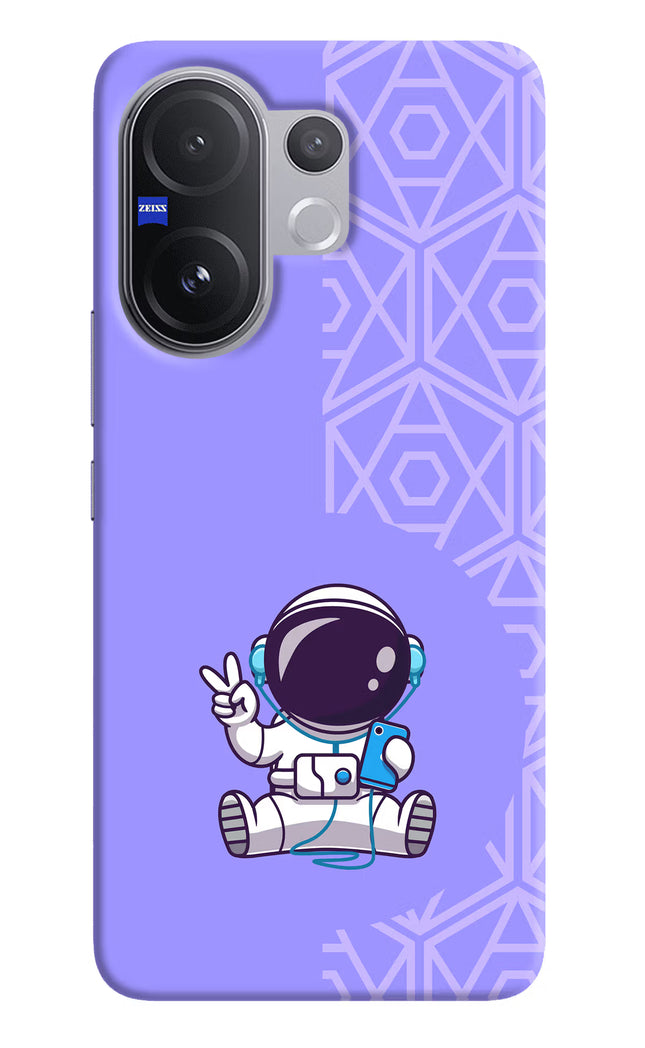 Cute Astronaut Chilling Vivo V60 5G Hard Case Back Cover by Casekaro