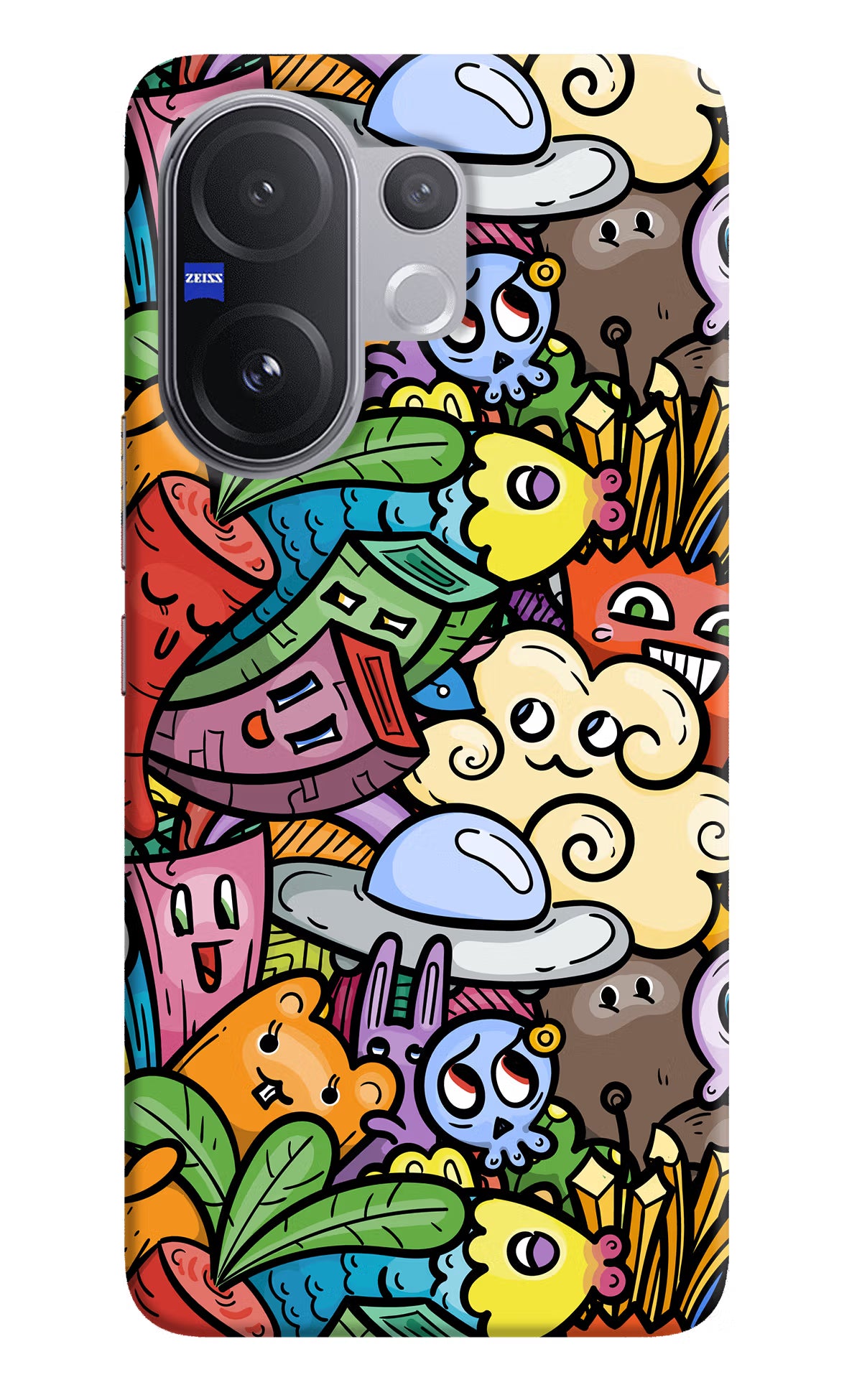 Veggie Doodle Vivo V60 5G Hard Case Back Cover by Casekaro