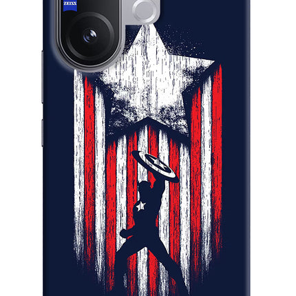 Captain America Marvel Art Vivo V60 5G Hard Case Back Cover by Casekaro