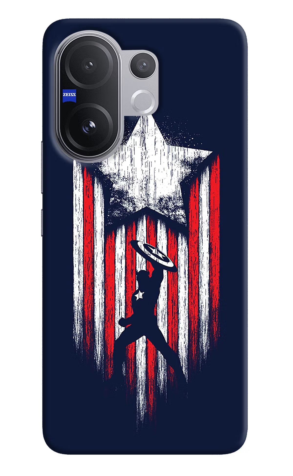 Captain America Marvel Art Vivo V60 5G Hard Case Back Cover by Casekaro