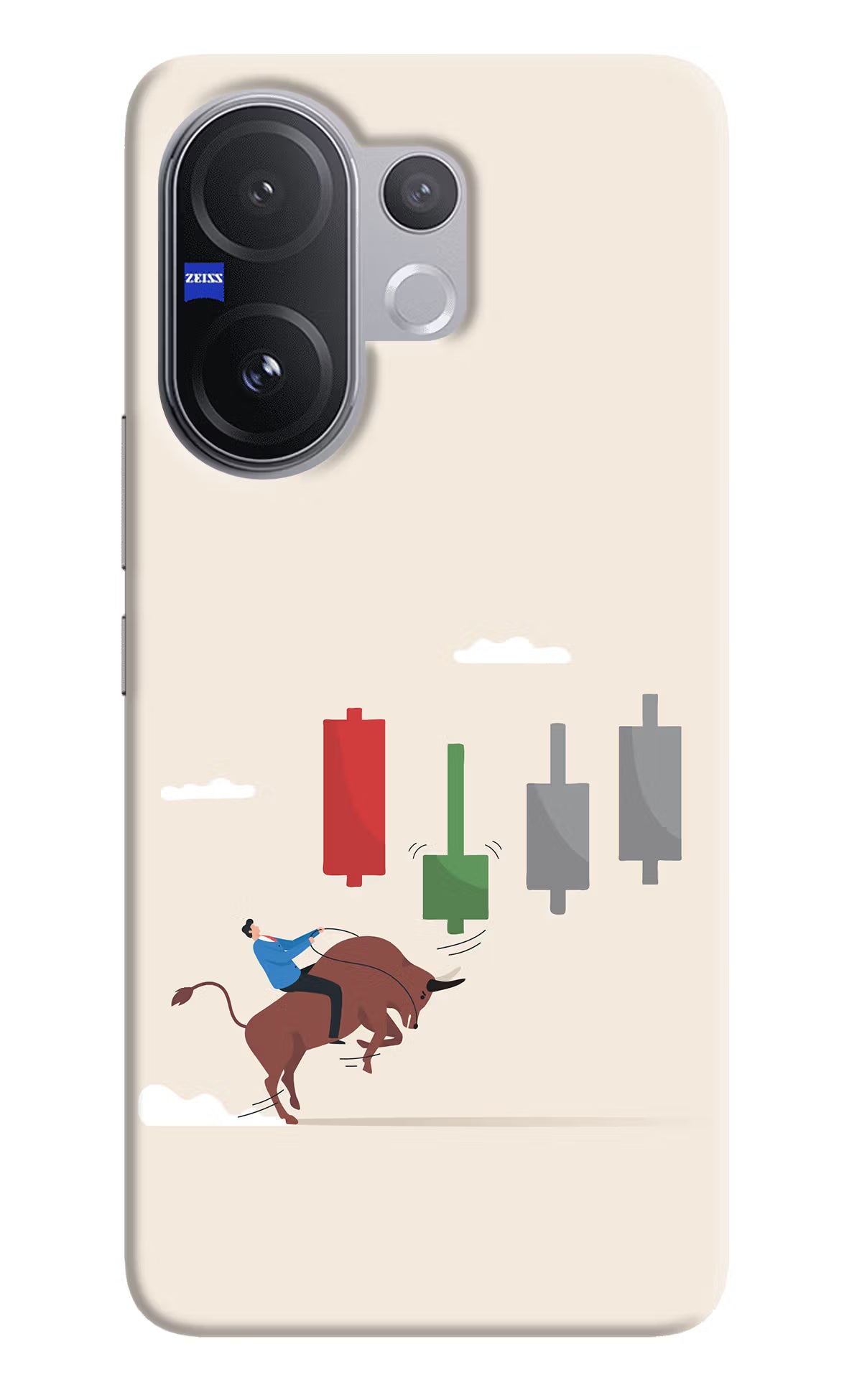 Bull Trading Momentum Vivo V60 5G Hard Case Back Cover by Casekaro