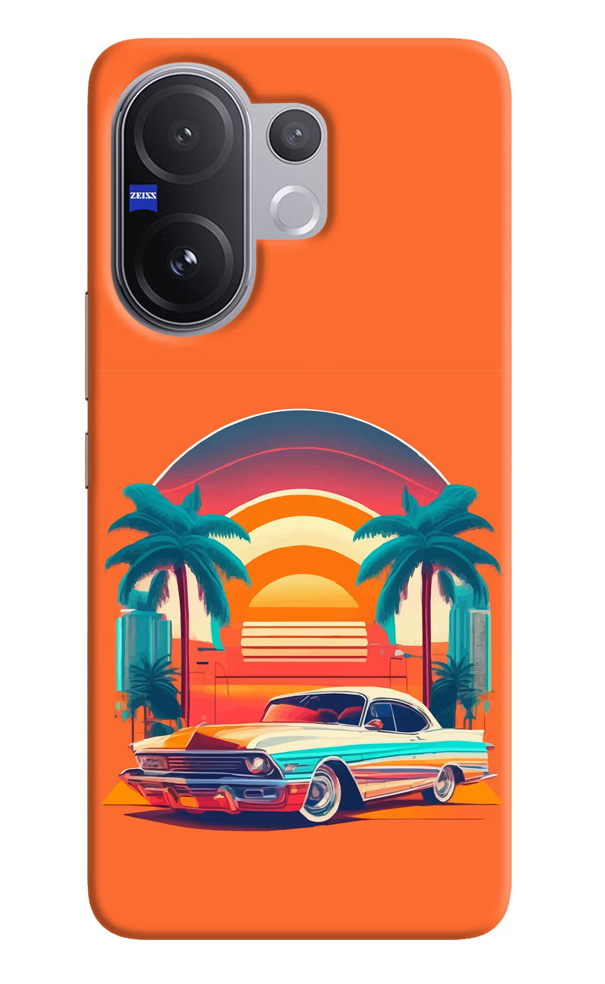 Palm Drive 80s Vivo V60 5G Hard Case Back Cover by Casekaro