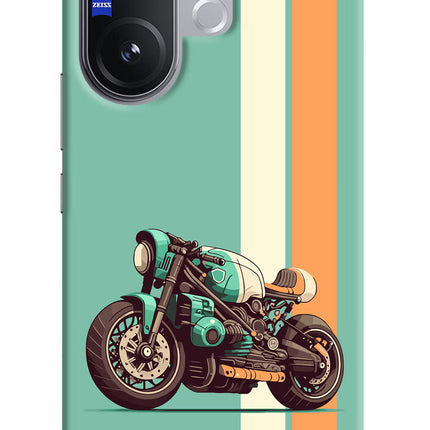 Striped Moto Drift Vivo V60 5G Hard Case Back Cover by Casekaro