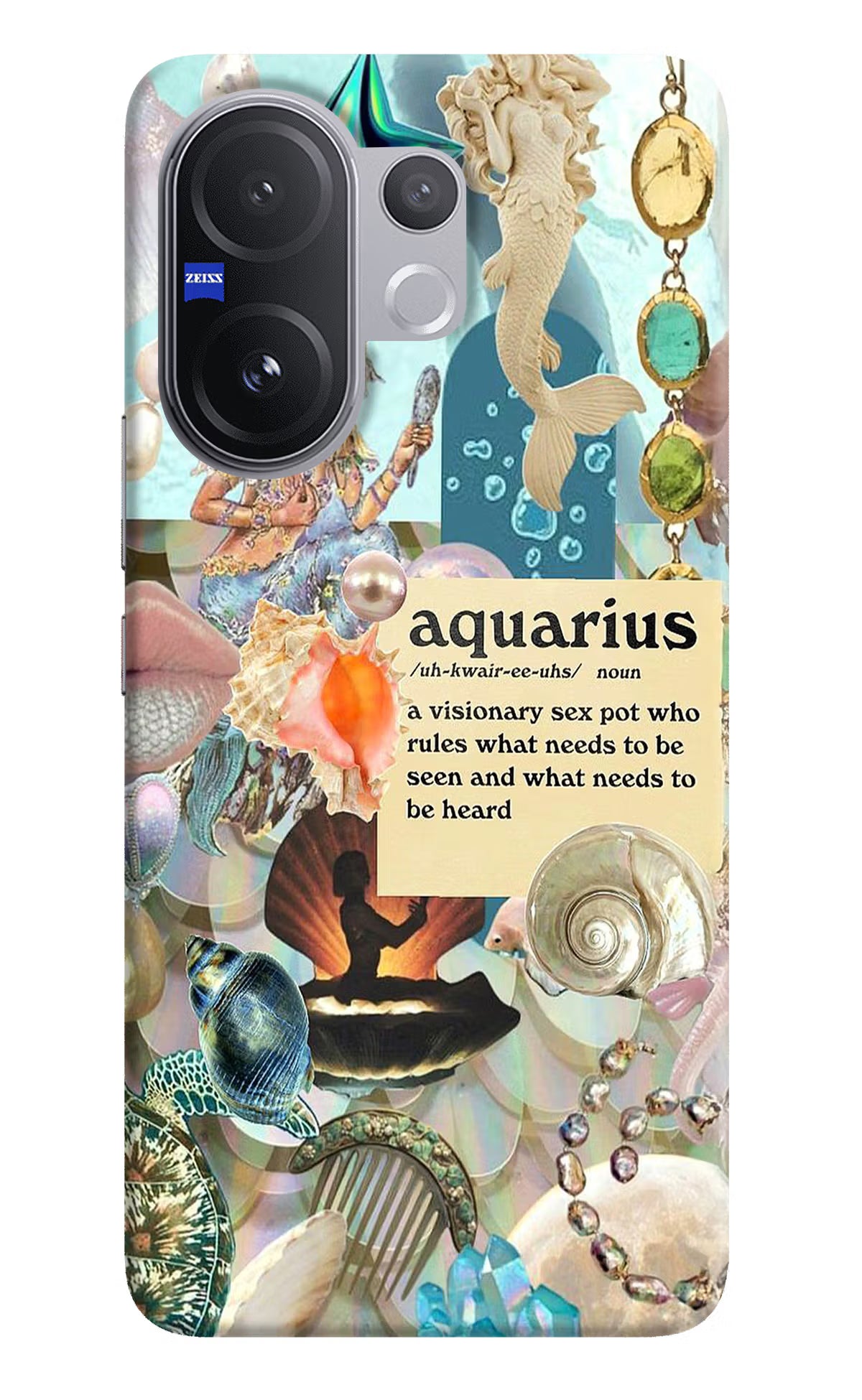 Aquarius Zodiac Vivo V60 5G Hard Case Back Cover by Casekaro