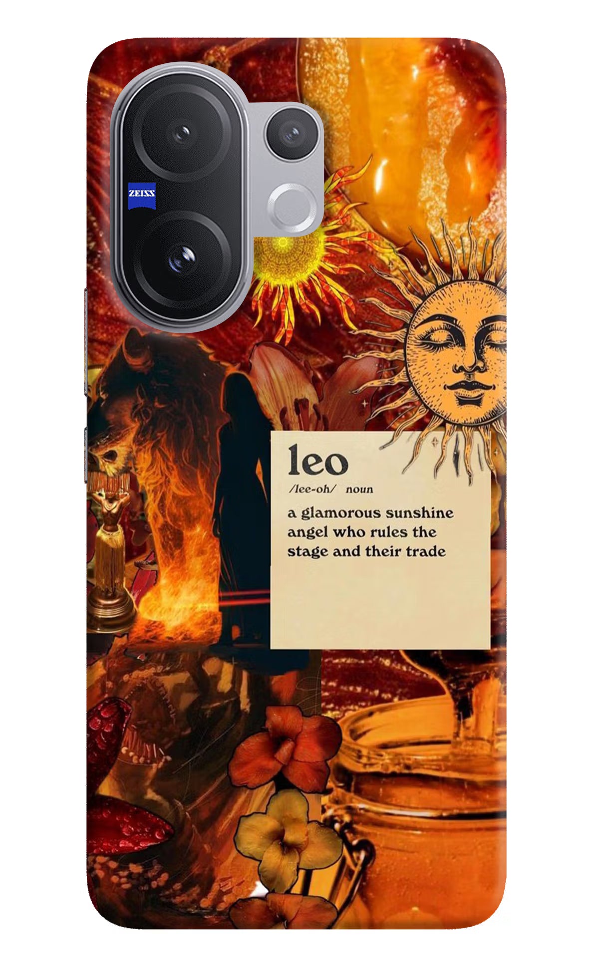 Leo Zodiac Vivo V60 5G Hard Case Back Cover by Casekaro